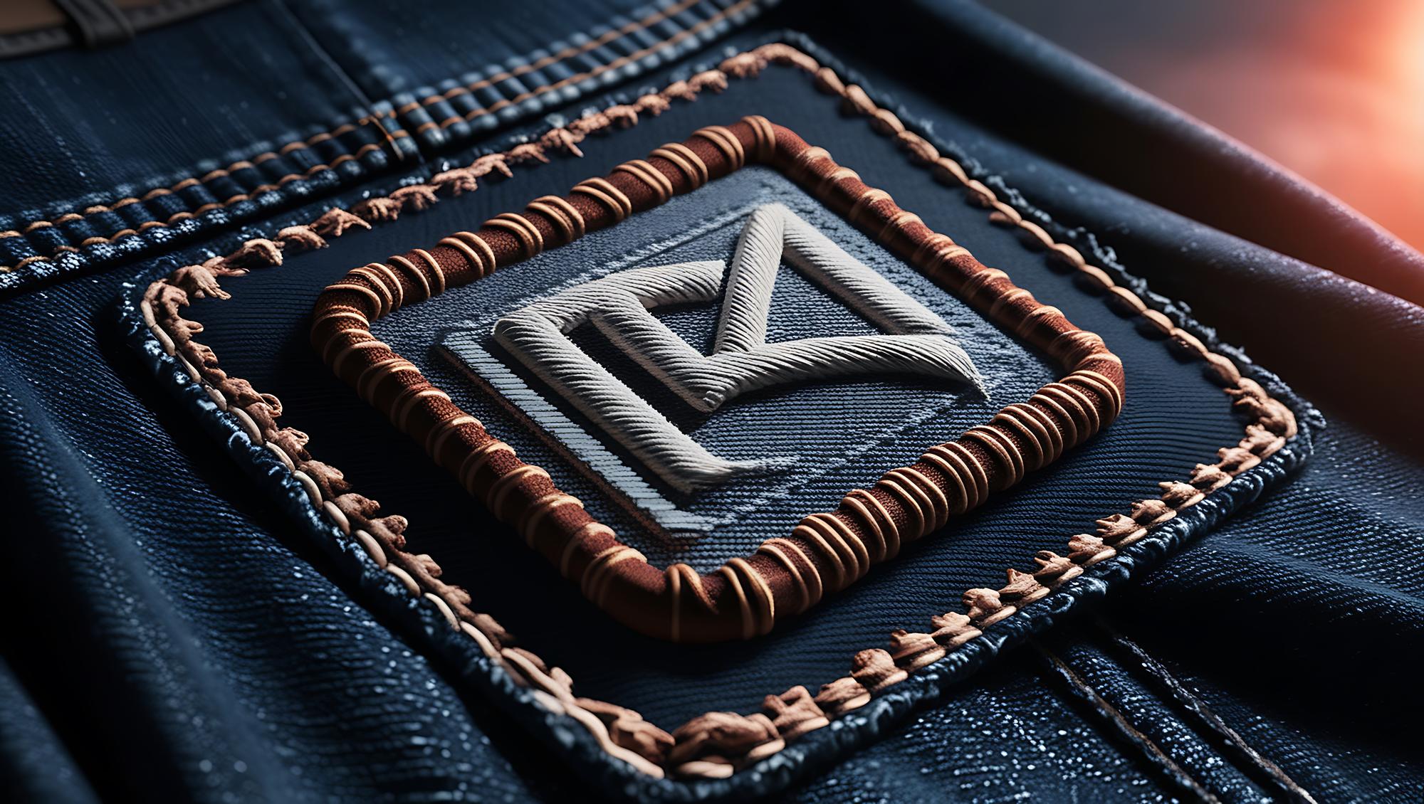 Large embroidered patch on jacket